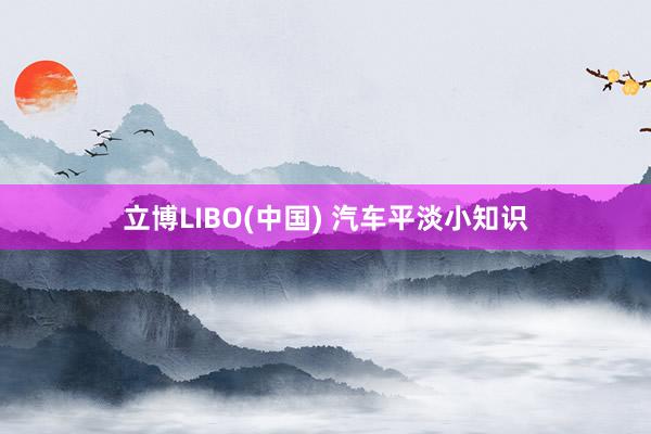 立博LIBO(中国) 汽车平淡小知识