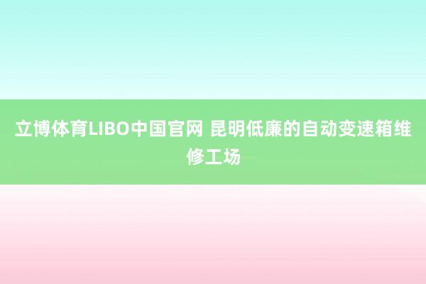 立博体育LIBO中国官网 昆明低廉的自动变速箱维修工场