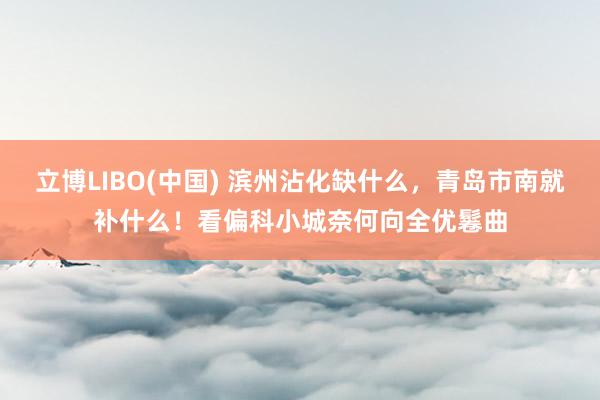 立博LIBO(中国) 滨州沾化缺什么，青岛市南就补什么！看偏科小城奈何向全优鬈曲